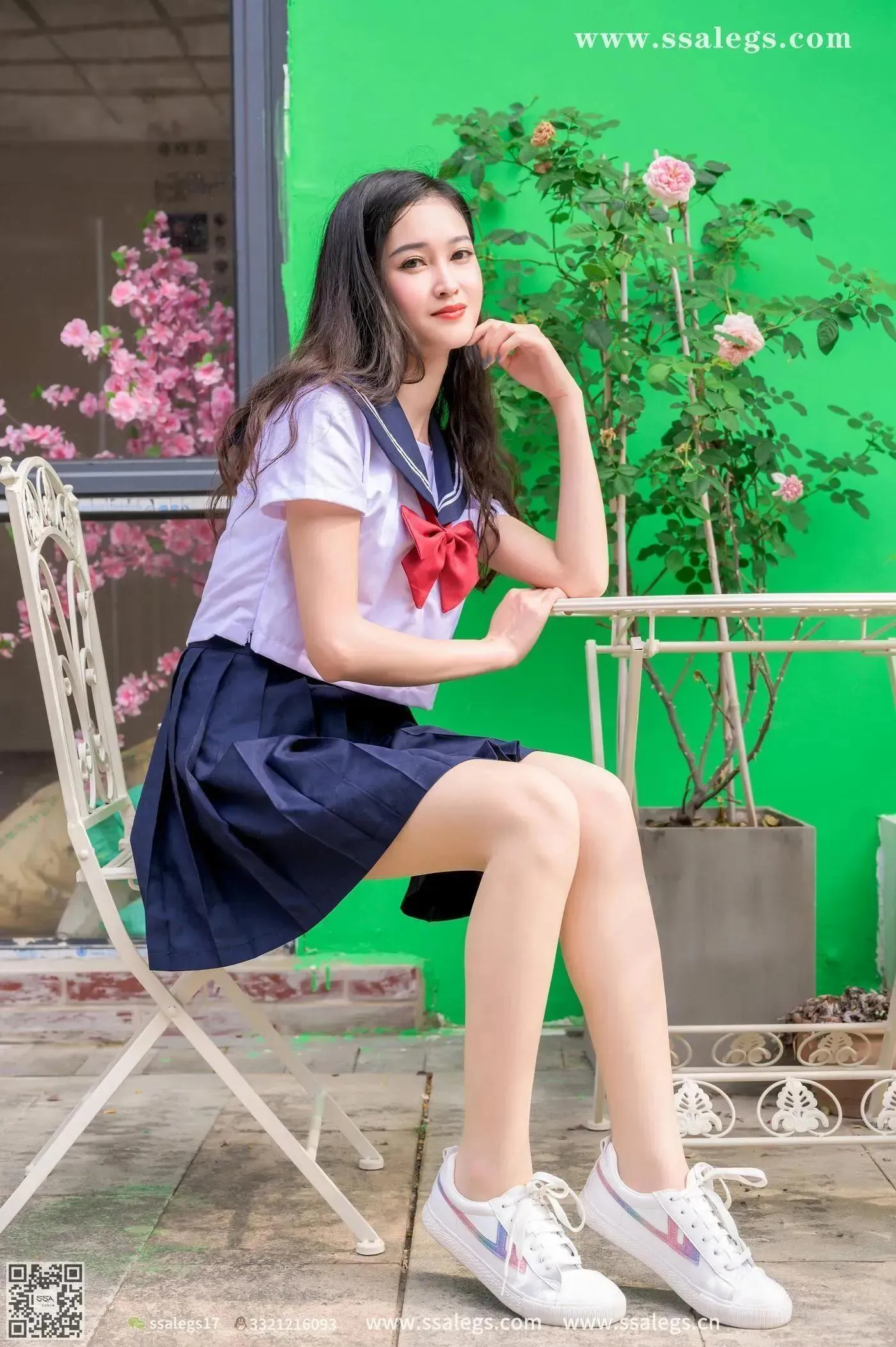 [SSA丝社]超清写真 NO.422 漫漫白色jk制服肉丝写真(下) [84P]插图